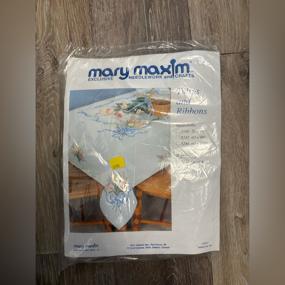Mary Maxim Floral Tablecloth Kit